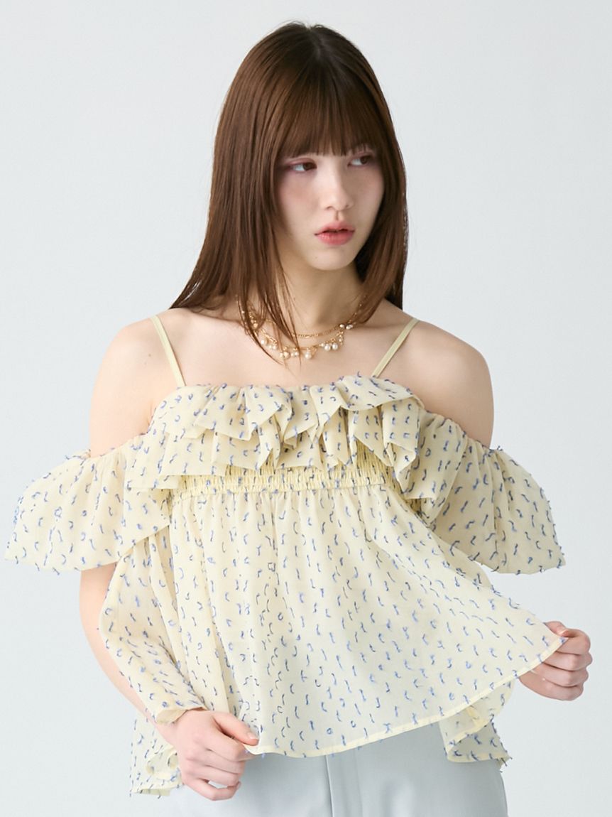 FURFUR「オフショルシアージャガードトップス」|シャツ・ブラウス|