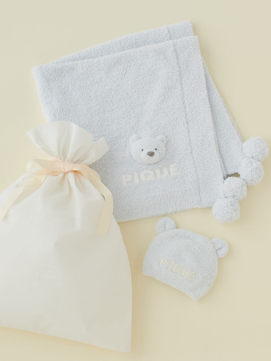 GELATO PIQUE KIDS & BABY「【ラッピング済み】【BABY】パウダーベアブランケット＆キャップSET」|その他ベビー用品|BLU