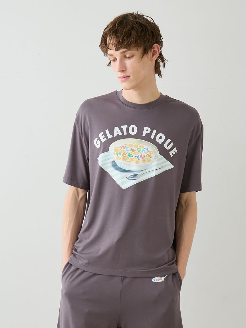 GELATO PIQUE HOMME「【HOMME】シリアルワンポイントロゴTシャツ」|ルームウェア|