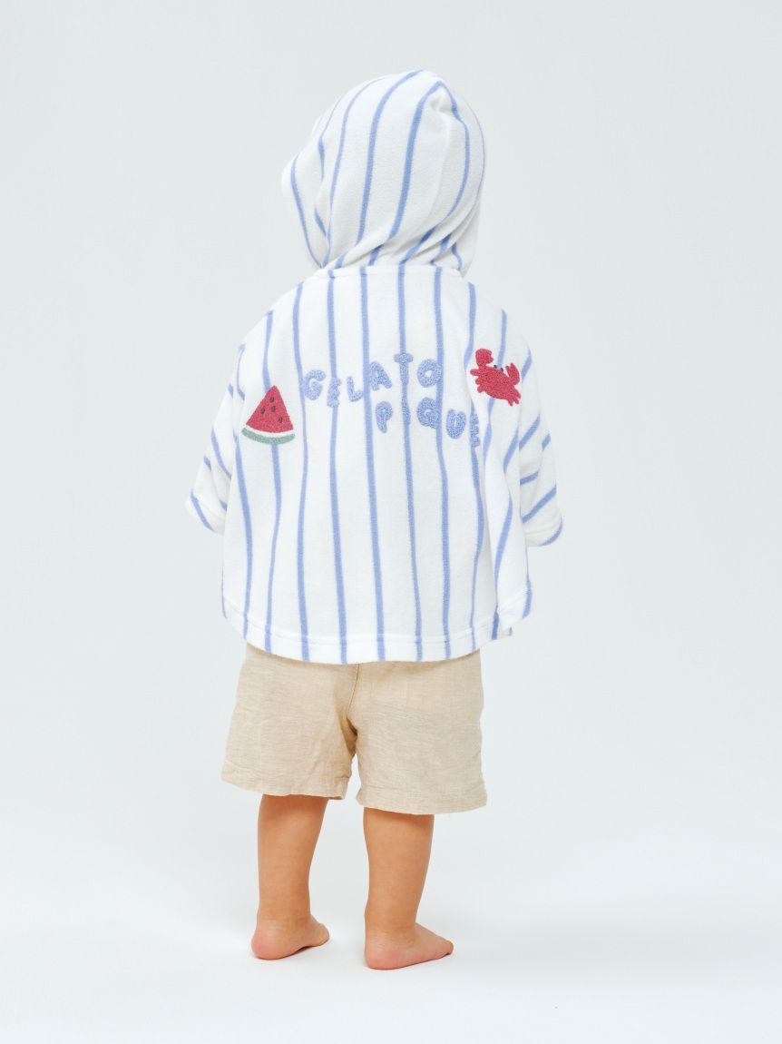GELATO PIQUE KIDS & BABY「【BABY】【UVカット】ストライプパイルポンチョ」|その他ベビーウェア|
