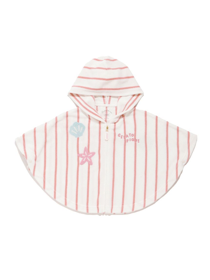 GELATO PIQUE KIDS & BABY「【BABY】【UVカット】ストライプパイルポンチョ」|その他ベビーウェア|