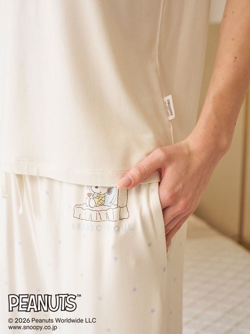 gelato pique「【PEANUTS】【接触冷感】ワンポイントTシャツ」|ルームウェア|