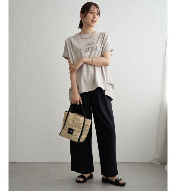 ikka「【接触冷感】ロゴフォトチュニックTシャツ」|その他|