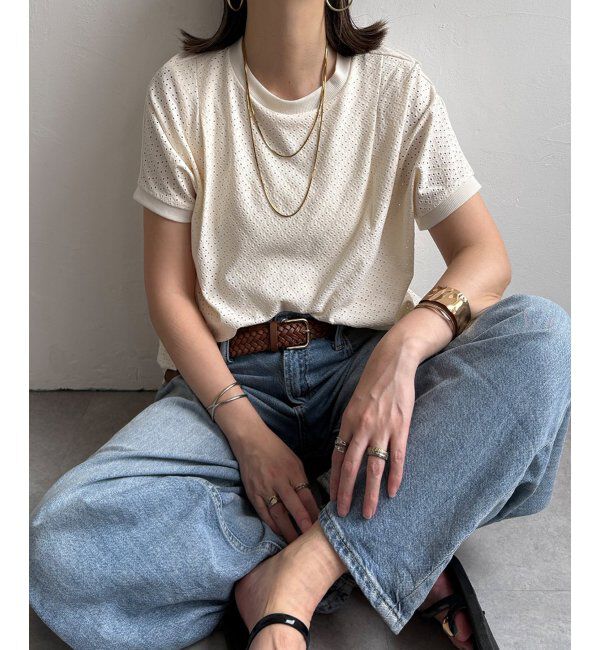 Lbc with Life「【お得だ値】冷感アイレットレースプルオーバー」|Tシャツ・カットソー|