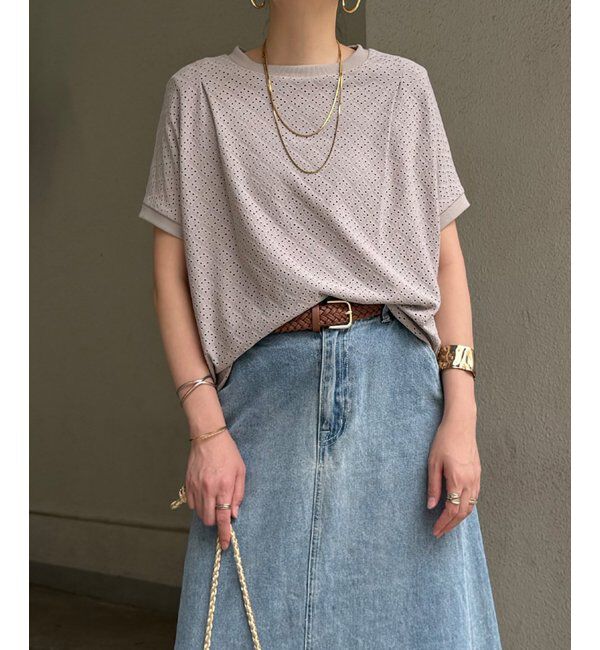 Lbc with Life「【お得だ値】冷感アイレットレースプルオーバー」|Tシャツ・カットソー|