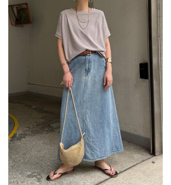 Lbc with Life「【お得だ値】冷感アイレットレースプルオーバー」|Tシャツ・カットソー|