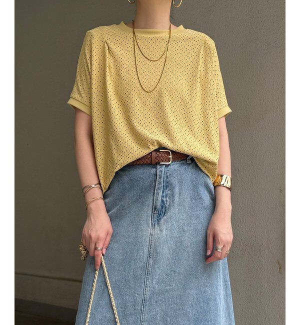 Lbc with Life「【お得だ値】冷感アイレットレースプルオーバー」|Tシャツ・カットソー|