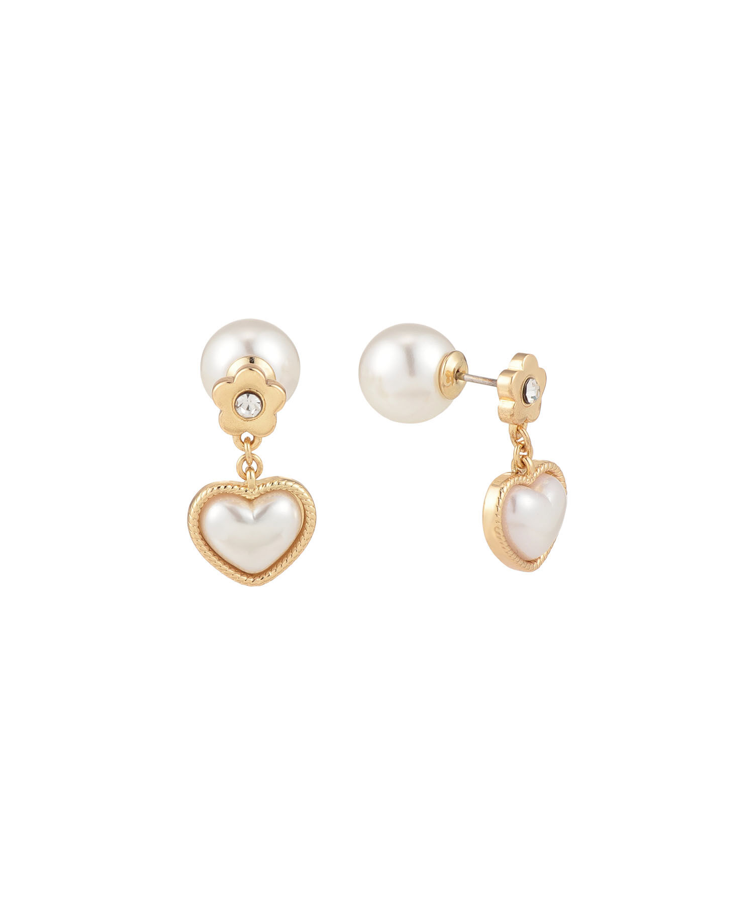 MARY QUANT「ハートパール ピアス」|ピアス|ゴールド