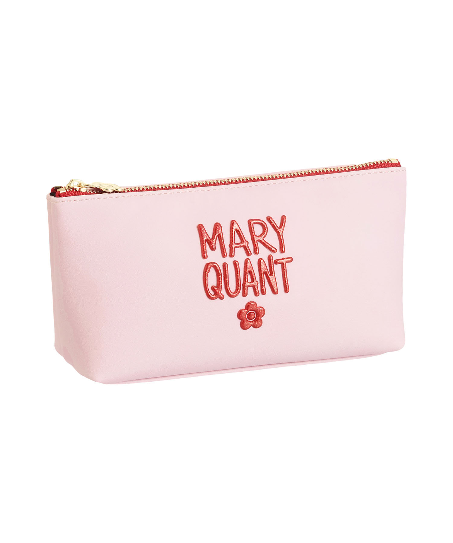 MARY QUANT「グリッターペイントロゴ 舟型ペンケース」|ポーチ|ピンク