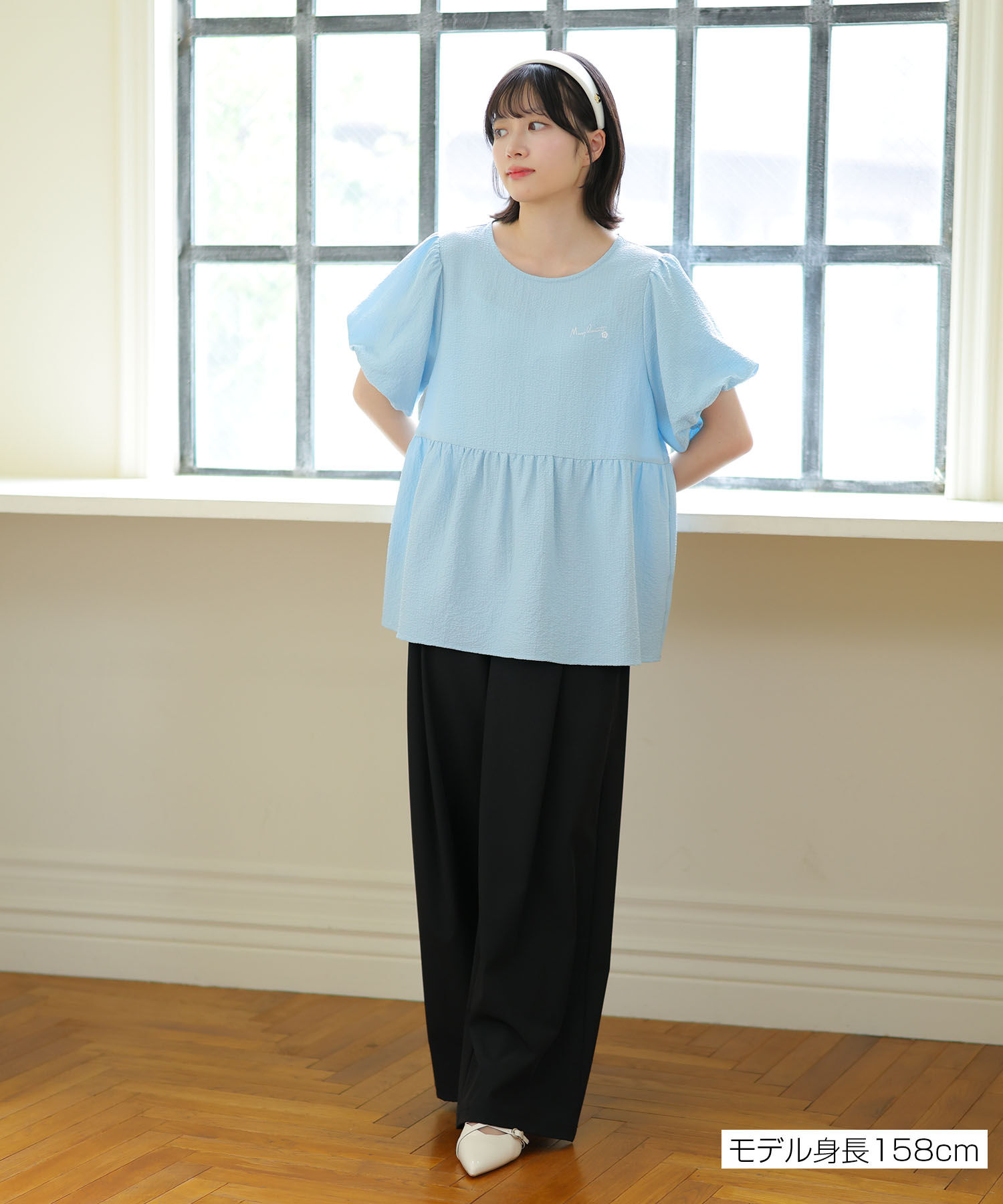 MARY QUANT「ストレッチワイド パンツ」|スラックス|