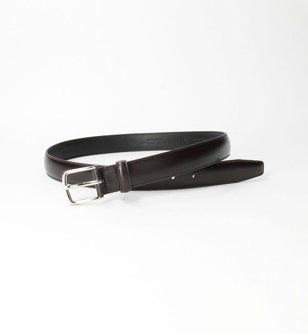 UNITED ARROWS green label relaxing「アノネイ ボックスカーフ 28mm ドレスベルト」|ベルト|DK.BROWN