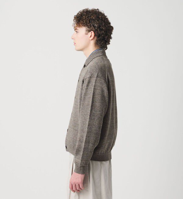 BEAUTY&YOUTH UNITED ARROWS「ハイブリッド リネン ポロカラー ジャケット ウォッシャブル」|カーディガン|