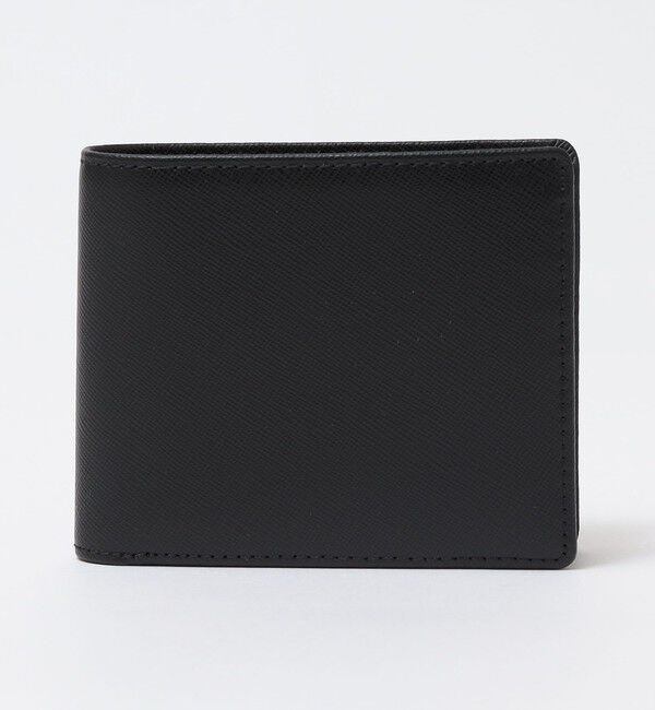 SHIPS「SHIPS:【SAFFIANO LEATHER】 イタリアンレザー 2つ折 財布」|財布|ブラック