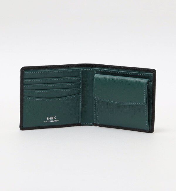 SHIPS「【WEB限定】SHIPS:【SAFFIANO LEATHER】2トーン 2つ折 ウォレット（財布）」|財布|