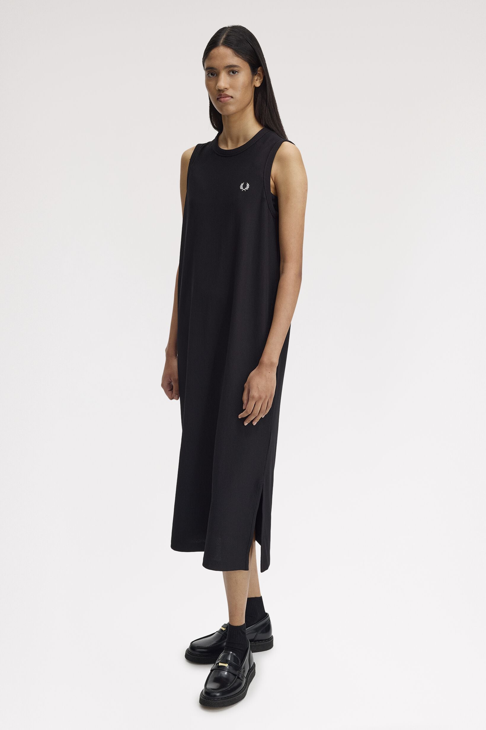 FRED PERRY 「Rib Tricot Sleeveless Dress／リブトリコットノースリーブワンピース」|ワンピース|