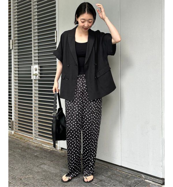 SLOBE IENA「《セットアップ対応可》リネン混ハーフスリーブジャケット」|その他|