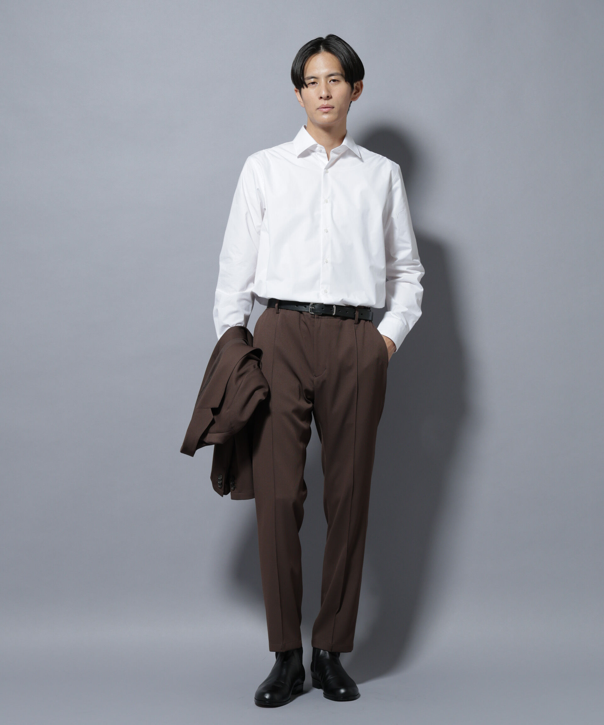 nano･universe「「N shirt」Anti Soaked(R)汗染み防止セミワイドカラーシャツ長袖」|シャツ・ブラウス|