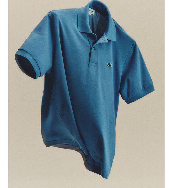 LACOSTE「通気性 イージーケア 軽量鹿の子ピケ L.12.12ライトウェイト半袖ポロシャツ」|ポロシャツ|グレイッシュブルー