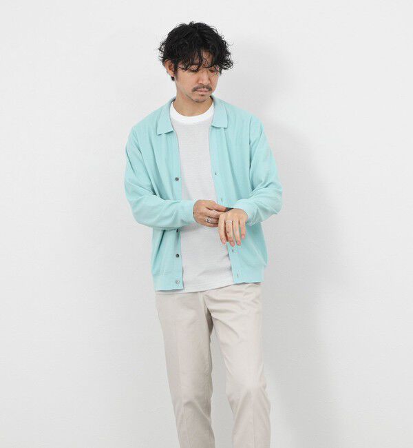 NOLLEY'S goodman「《SERIYA Cotton》吸湿カノコ襟付きカーディガン 26SS」|カーディガン|
