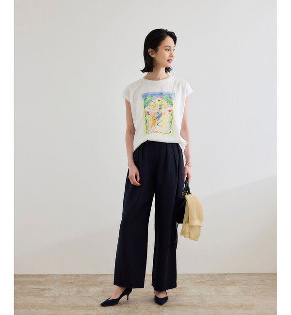 ROPE「【Kei Nagayama for ROPE'】プリント ノースリーブTEE【接触冷感・洗濯耐久あり】」|Tシャツ・カットソー|