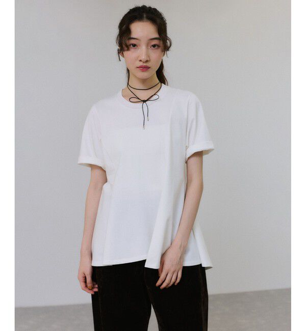 ADAM ET ROPE'「【サステナブル】アシメフレアプルオーバー」|Tシャツ・カットソー|ホワイト(10)