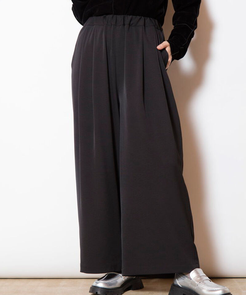  「タックワイドパンツ」|その他|BLACK