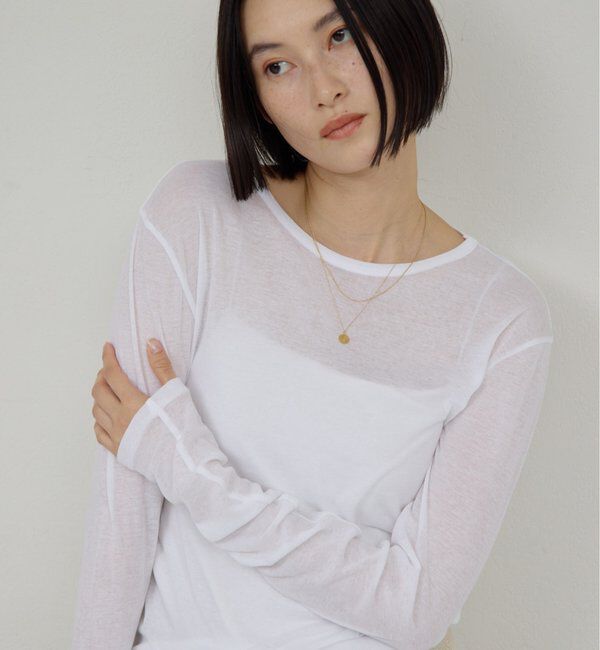 La nature linge「【La nature linge】NEWロングスリーブTシャツ」|Tシャツ・カットソー|ホワイト