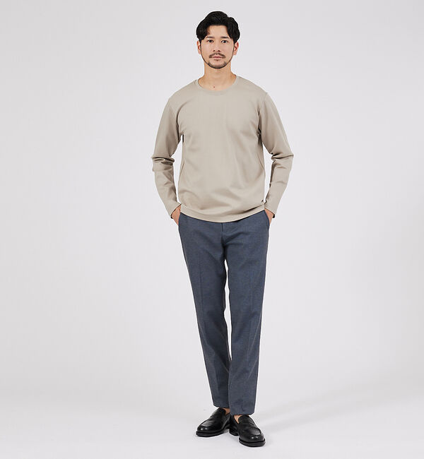 ABAHOUSE「Eco Vero ストレッチポンチ ロンT / クルーネック」|Tシャツ・カットソー|