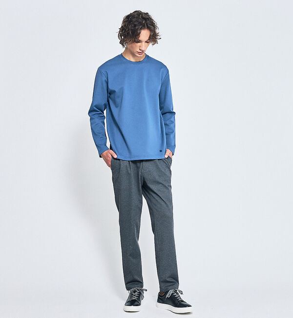 ABAHOUSE「Eco Vero ストレッチポンチ ロンT / クルーネック」|Tシャツ・カットソー|