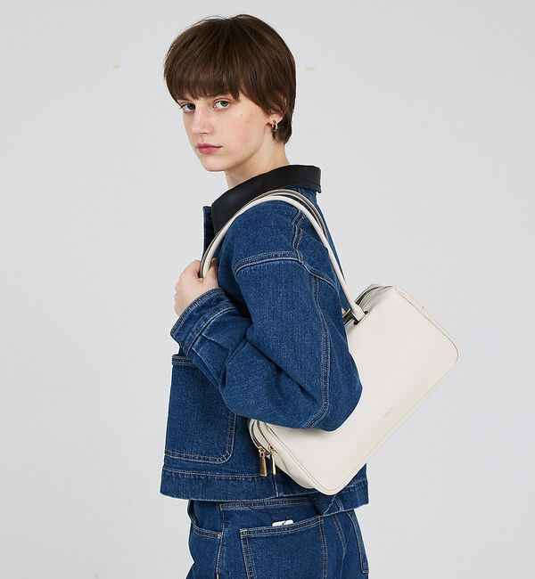 LOWELL things「【再入荷】Raffy/レザースクエアボストン」|ボストンバッグ|