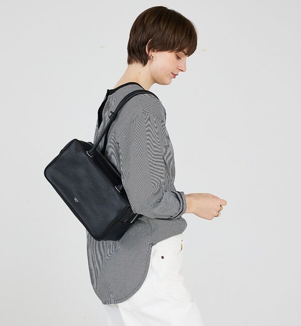 LOWELL things「【再入荷】Raffy/レザースクエアボストン」|ボストンバッグ|