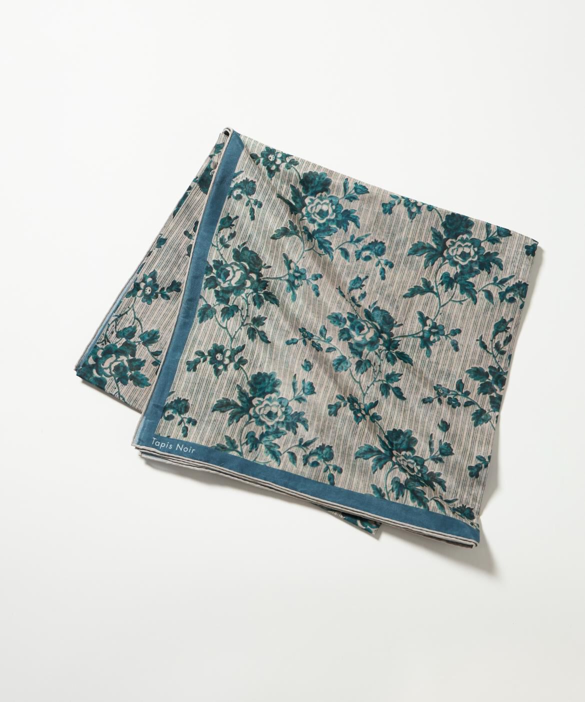 INED「《FAVORITE》Large Light Blue Stripe スカーフ《Tapis Noir》」|バンダナ・スカーフ|ブルー1