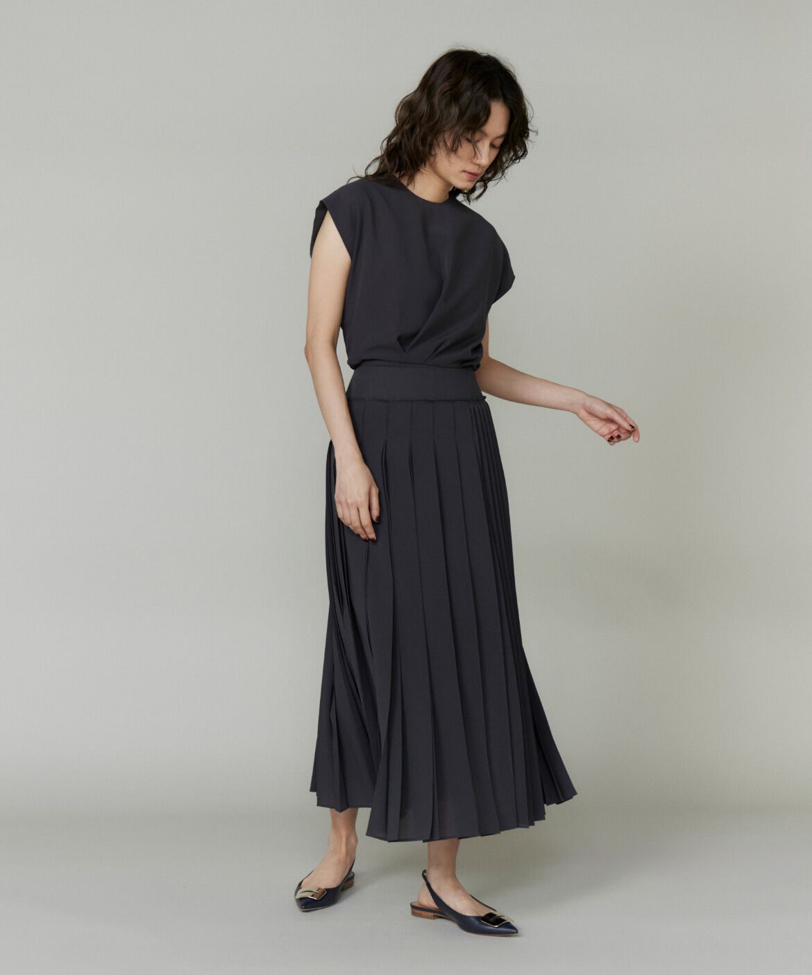 la veille by SUPERIOR CLOSET「アシンメトリープリーツスカート　」|スカート|