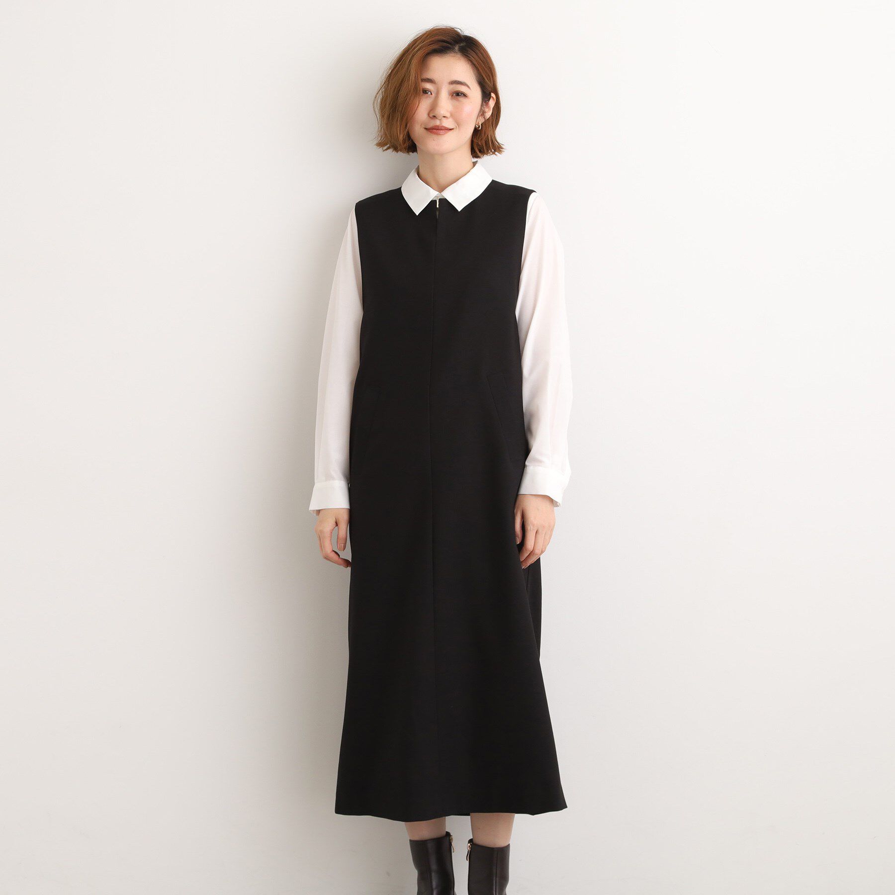 grove「【2WAY/美シルエット】着こなし自在のジャンドレワンピース」|ワンピース|