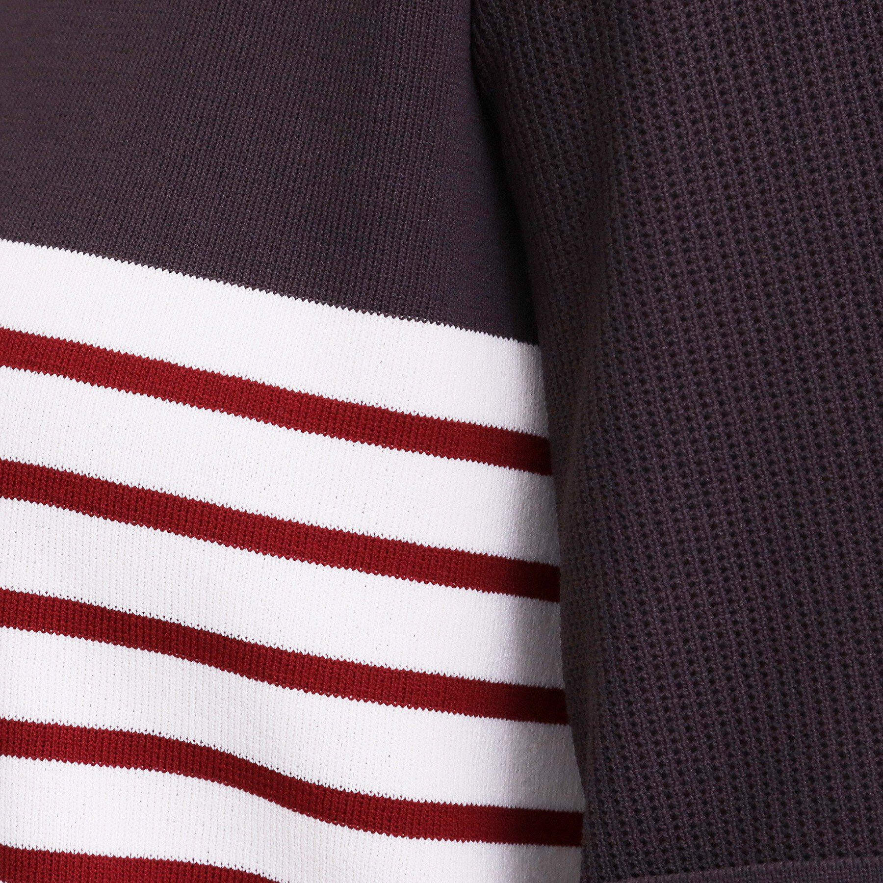 grove「【シリーズ累計36万枚/名品ニット】やわらかドライタッチ 袖メッシュ編みニット」|ニット・セーター|