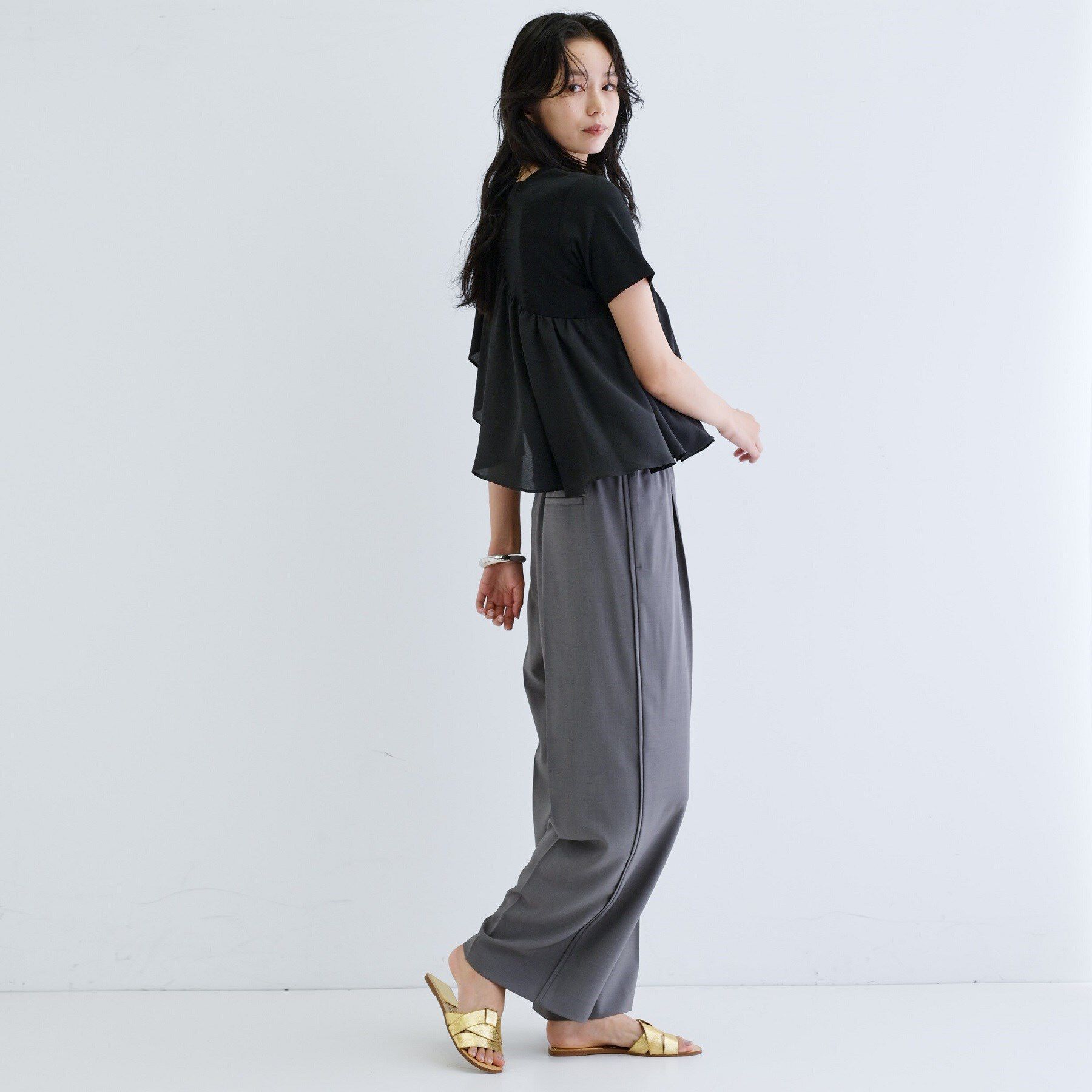 GALLEST「【セットアップ対応】イージーストレートワイドパンツ【カセット服／オケージョン／通勤】」|その他|