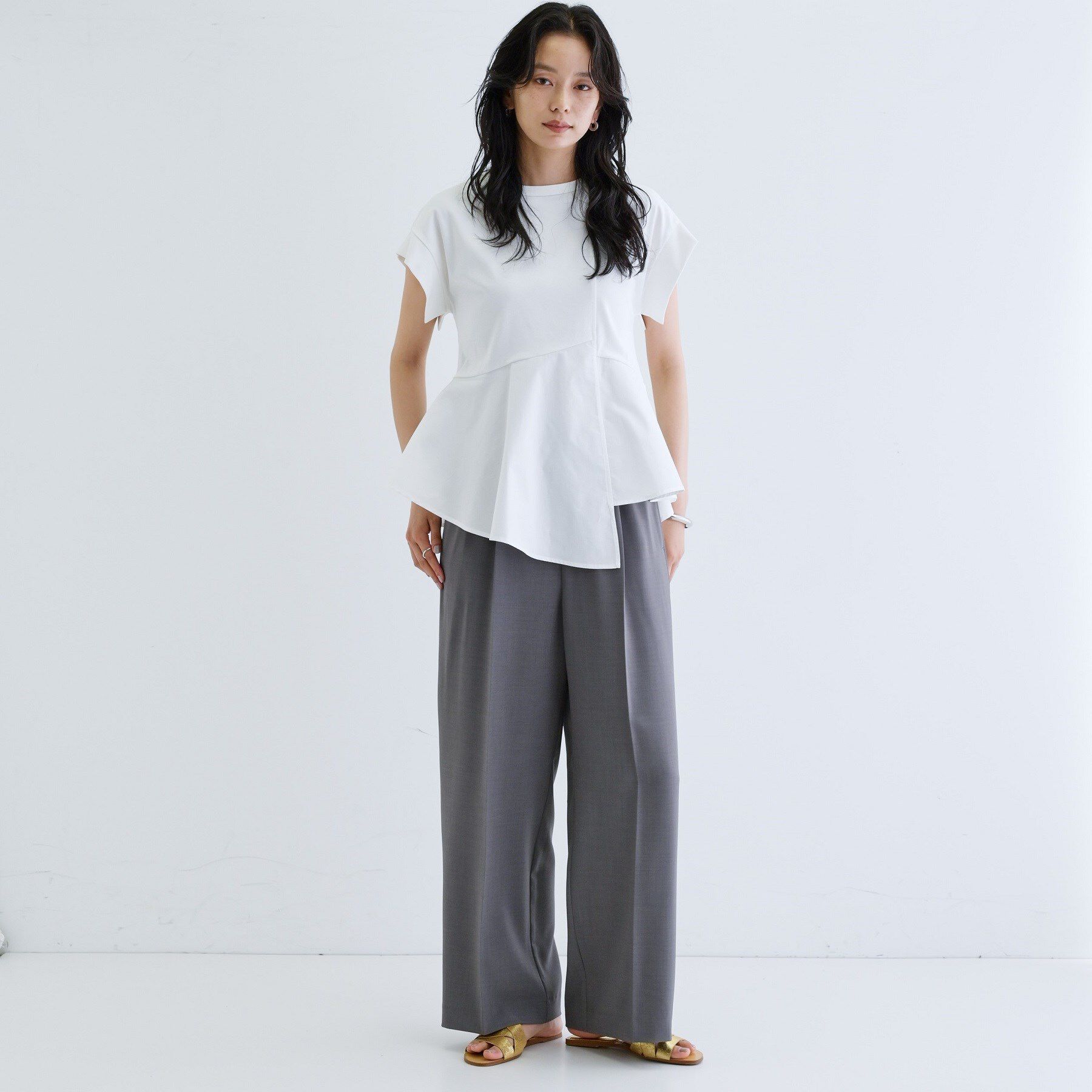 GALLEST「ペプラムスムースカットソー」|Tシャツ・カットソー|