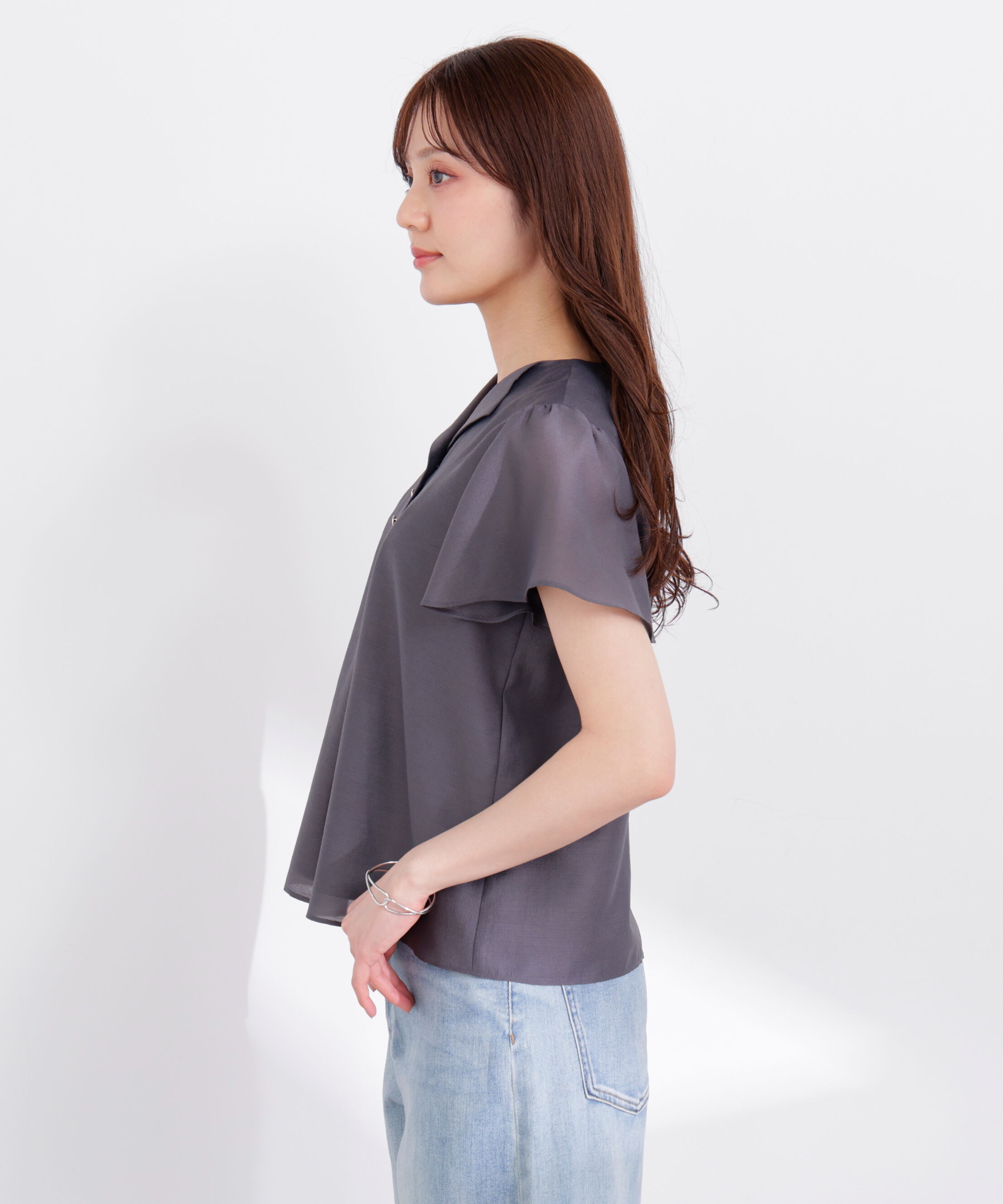 PROPORTION BODY DRESSING「フレアスリーブ開襟ブラウス 26SS」|シャツ・ブラウス|