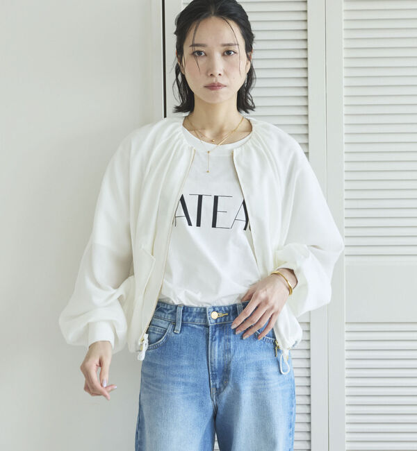 Doux archives「麻調シアーネックギャザーブルゾン」|その他|
