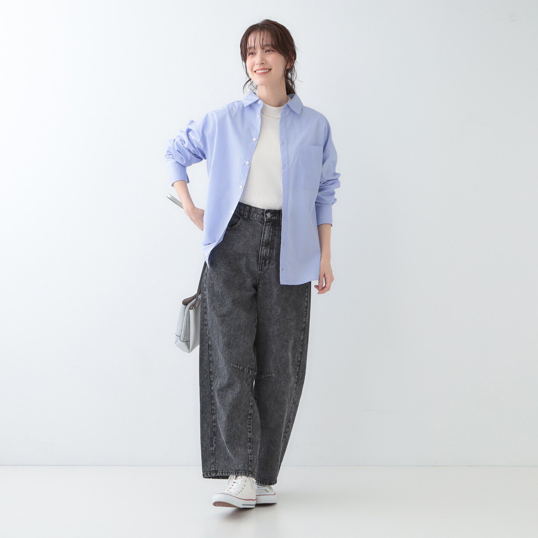 SHOO･LA･RUE「【洗える/S-LL】シーズン問わず合わせやすい ベーシックカラーシャツ」|シャツ・ブラウス|