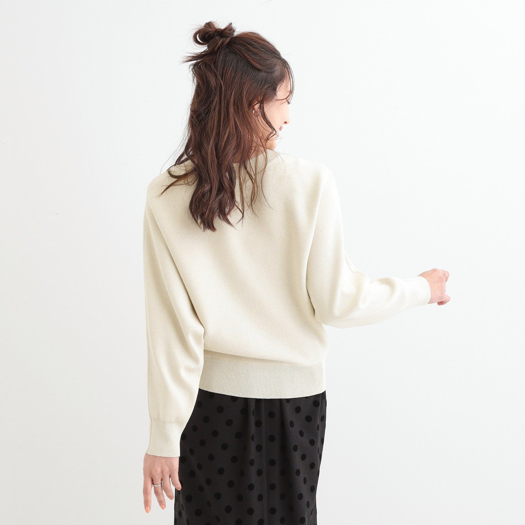 SHOO･LA･RUE「【S-LL】さりげないキラッと感。ラメドルマンニット」|ニット・セーター|