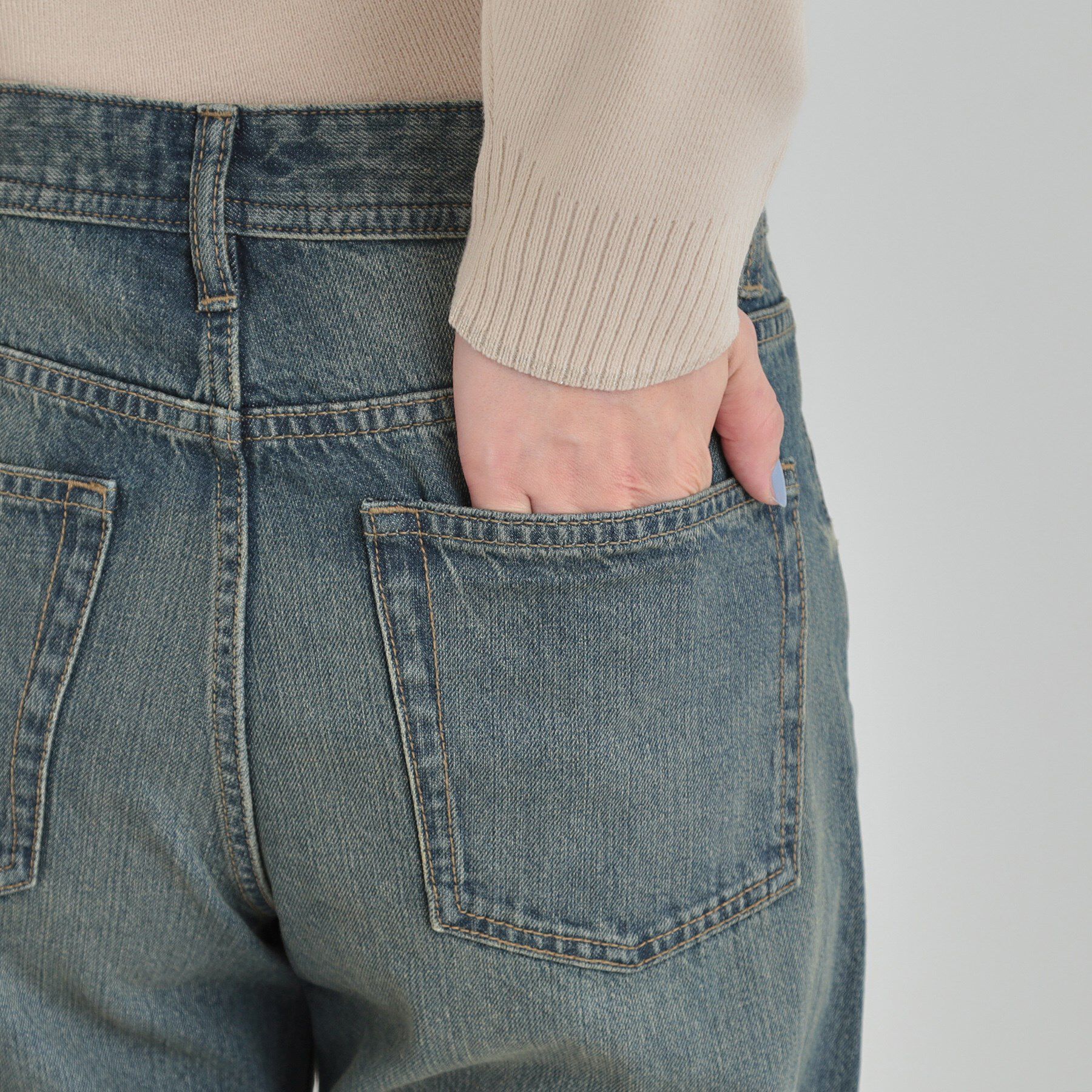SHOO･LA･RUE「【SHOO・LA・RUE DENIM/S-LL】体型カバーにも バギーデニムワイドパンツ」|デニム|