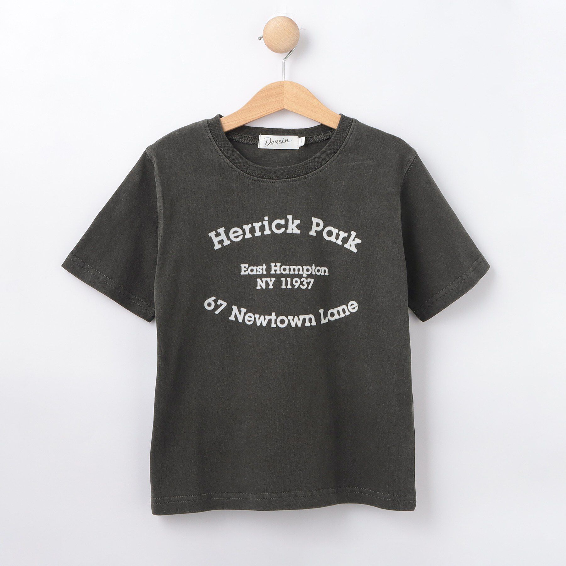 Dessin「【リンクコーデ可/洗える】ピグメント染め Tシャツ」|Tシャツ・カットソー|ブラック(019)