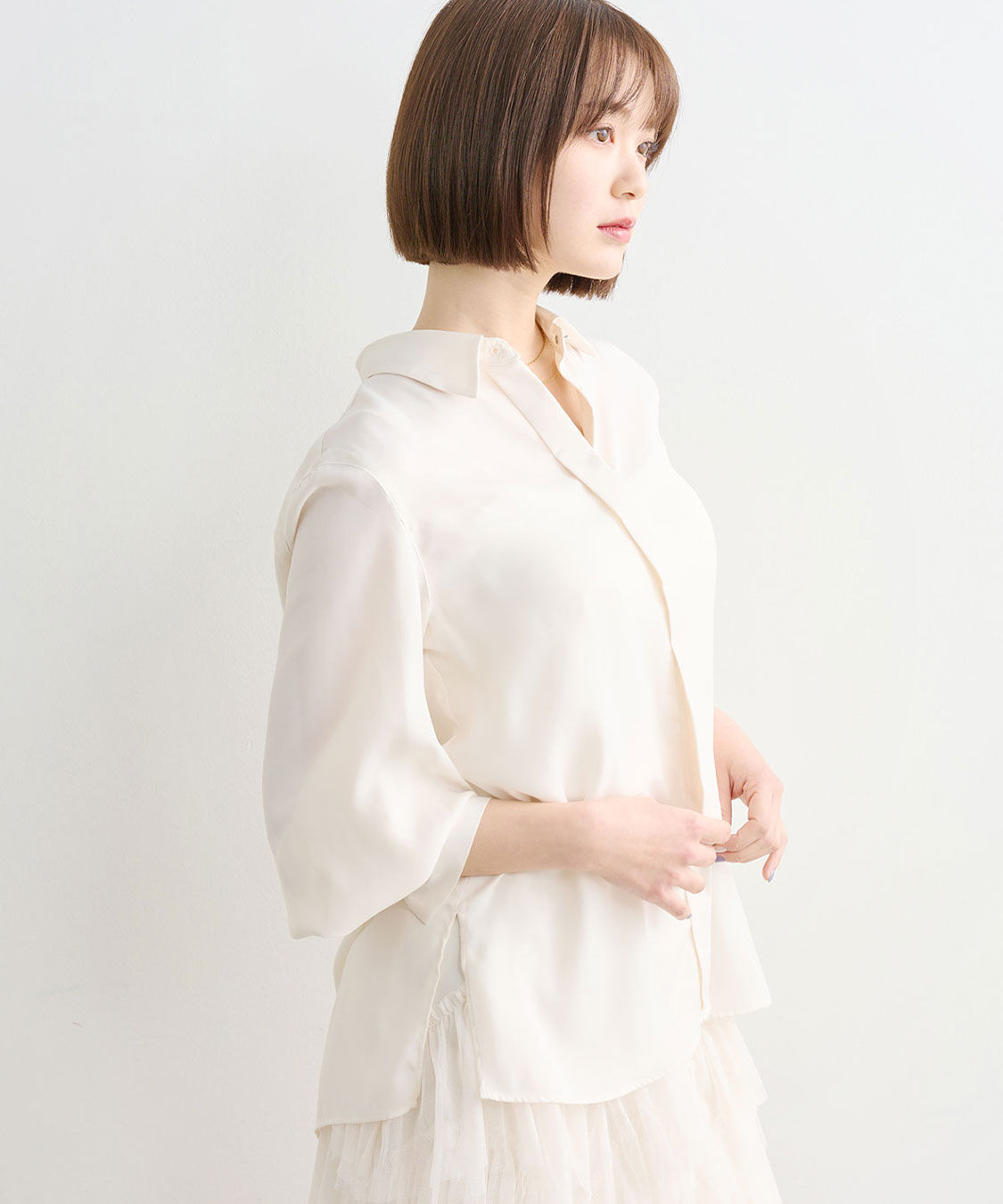 COCO DEAL「2WAYサテンシャツ」|シャツ・ブラウス|