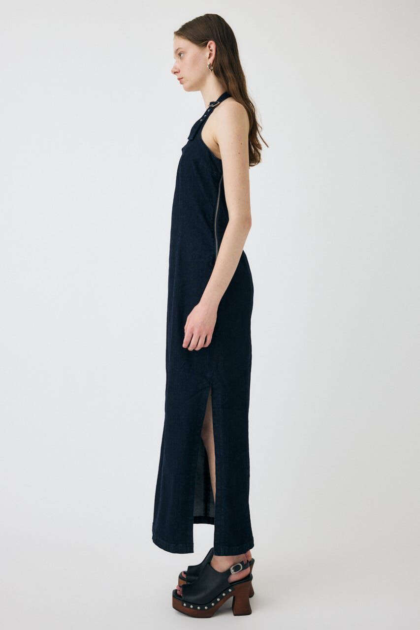 MOUSSY「HALTER STRAP デニムドレス」|ワンピース|