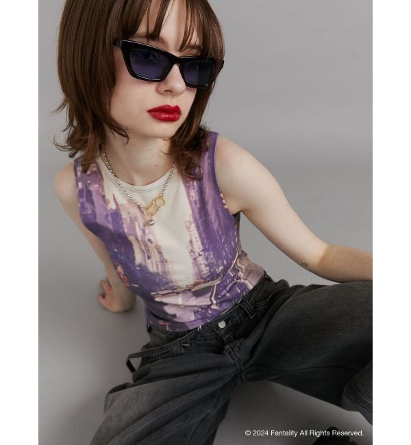 jouetie「【JANIS】photo print sleeveles【コラボ】」|タンクトップ|ミックス