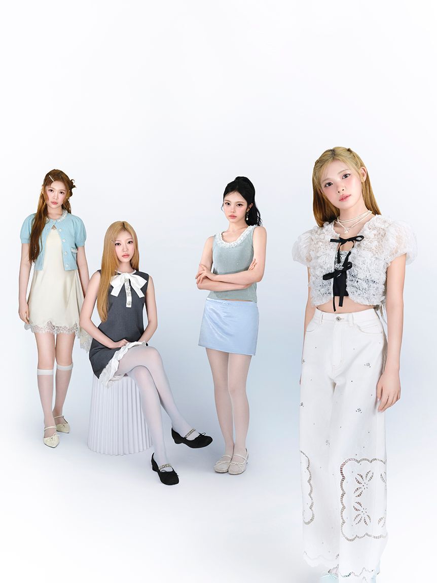 LILY BROWN「[L.B CANDY STOCK]カットワークビジューデニムパンツ」|デニム|