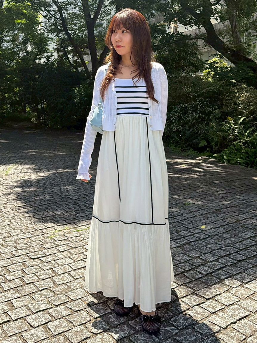 LILY BROWN「【限定カラー】【ウォッシャブル】ニットドッキングワンピース」|ワンピース|