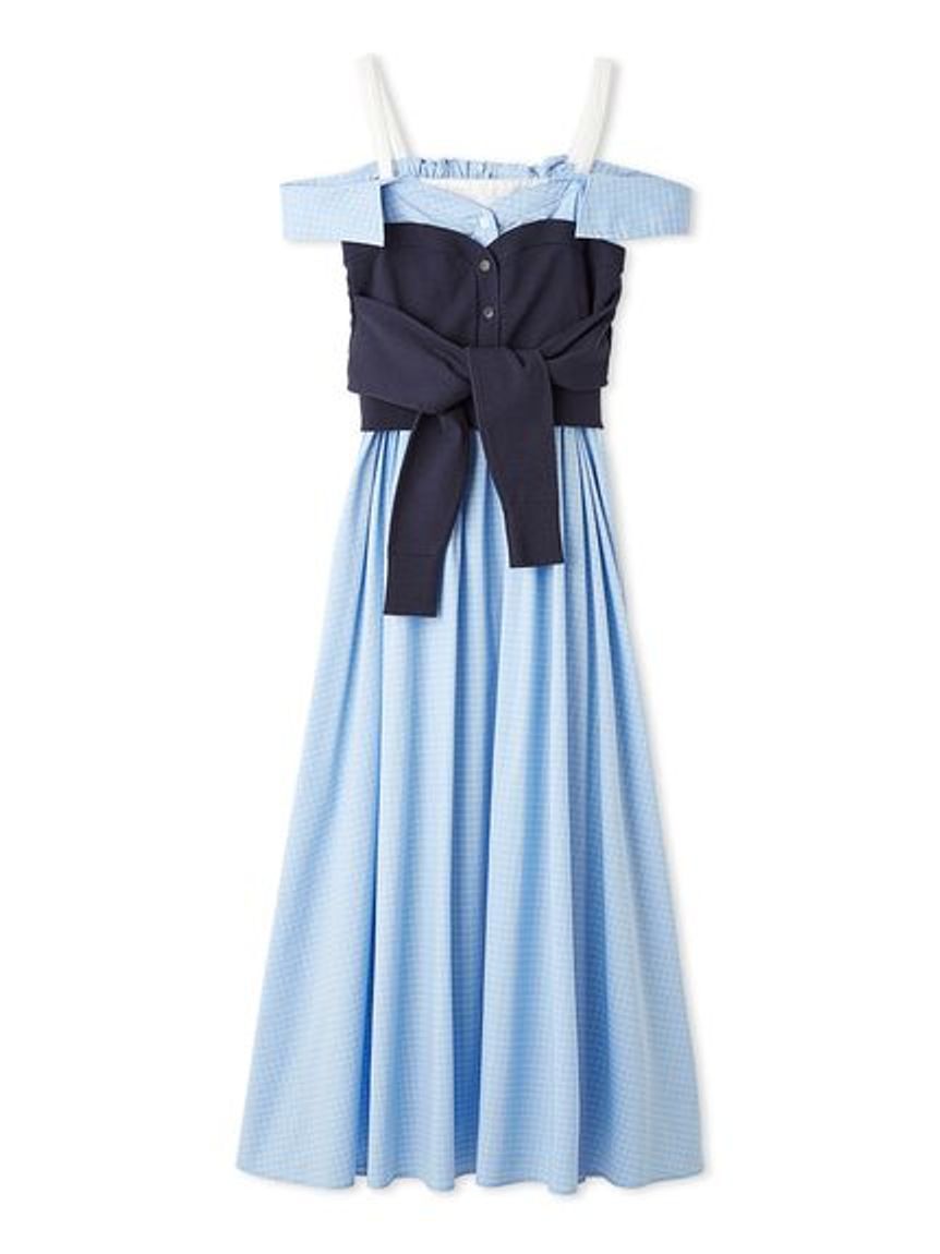 LILY BROWN「レイヤードドッキングニットワンピース」|ワンピース|NVY