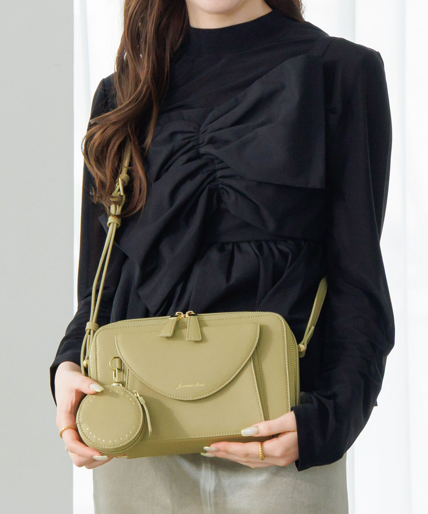 Jewelna Rose「Jewelna Rose ヴィクシー ショルダーバッグ コンパクトバッグ 16231」|ショルダー・メッセンジャー|グリーン